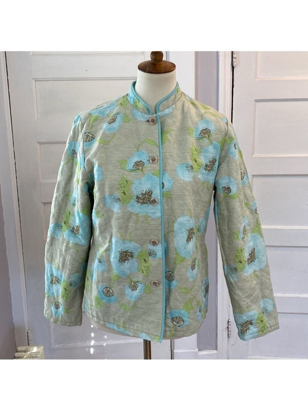 Reversible Silk Blend Quilted Jacket, Size S